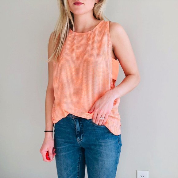 Trouve Open Side Sleeveless Tank Top Orange Sz M - Picture 4 of 8